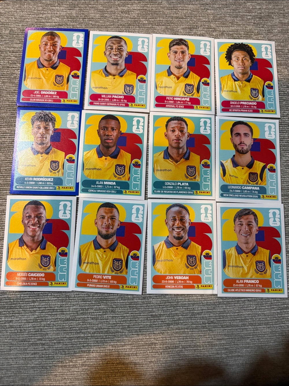 Panini FIFA World Cup 2026 - Ecuador Player Stickers